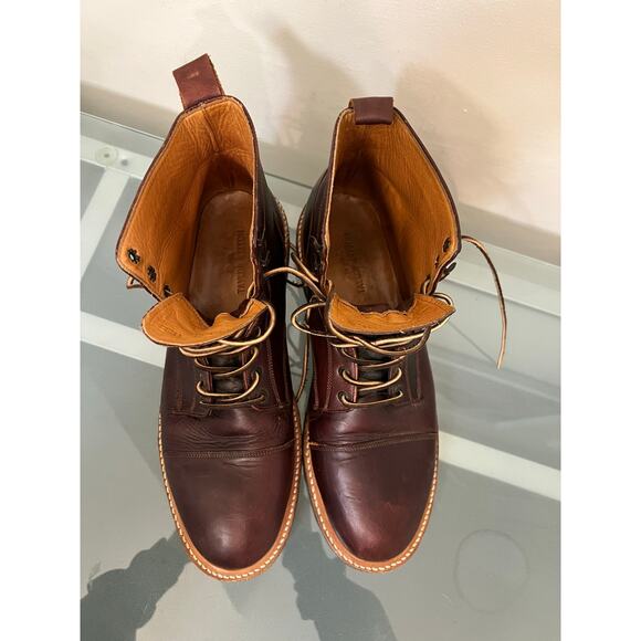 Taylor Stitch moto men\'s 11.5 boots brown leather chukka dress casual classic main image 11